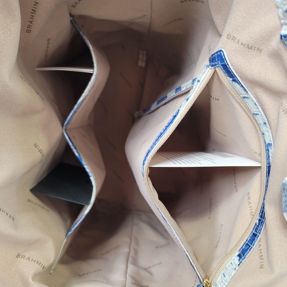 💥  Brahmin 2 PCS SET Shoulder Bag Purse Ombre Melbourne + XL Clutch NWT - Picture 6 of 16